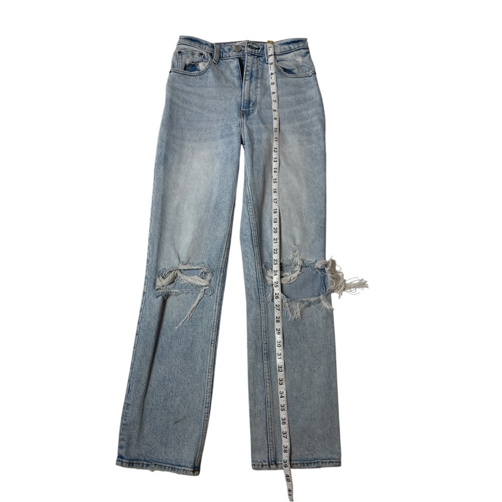 Abercrombie and Fitch 90's straight high Rise Jeans size 26/2 Distressed Denim - Picture 13 of 13
